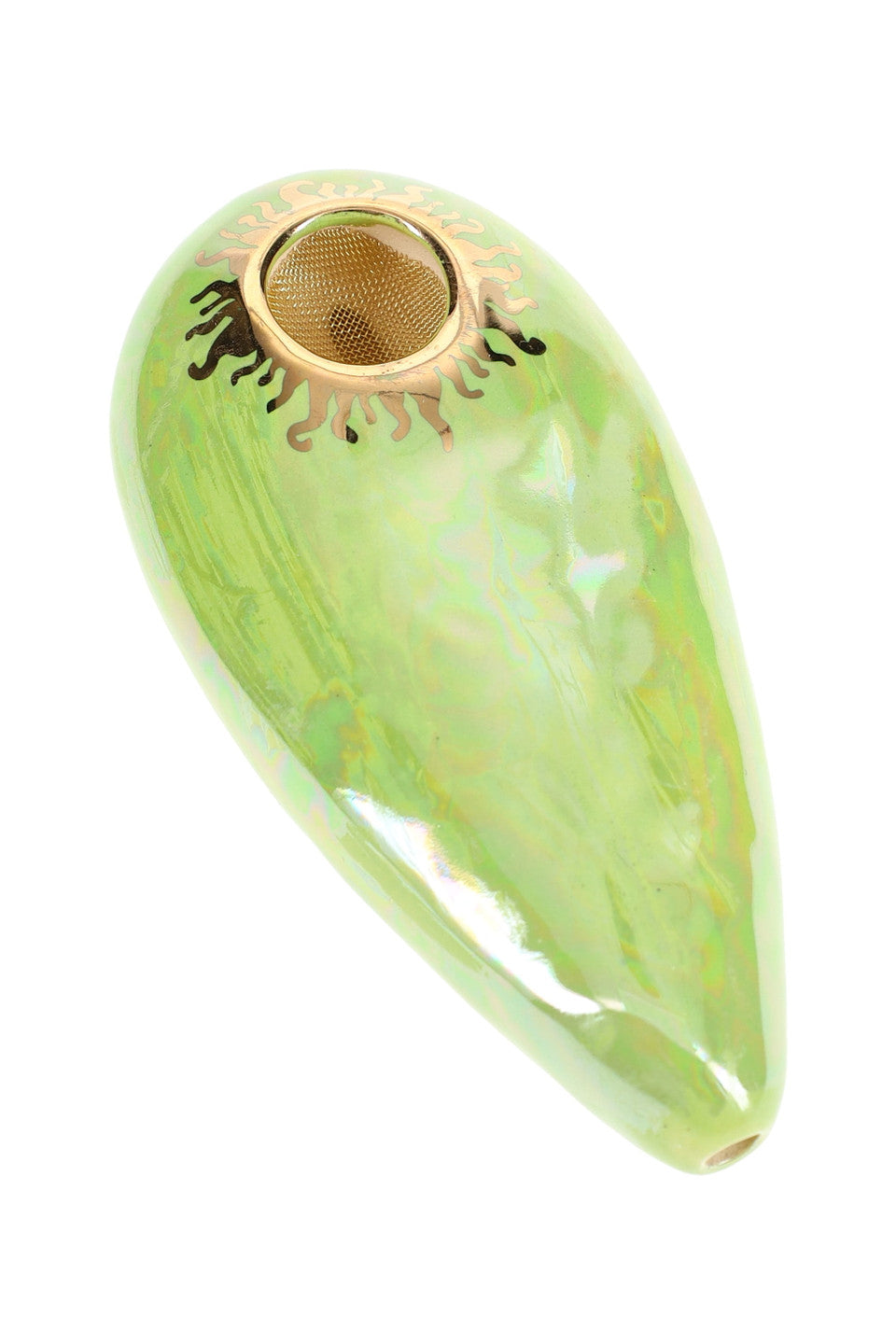 Ancient Creations US Made 4" Oval Ceramic Hand Pipe