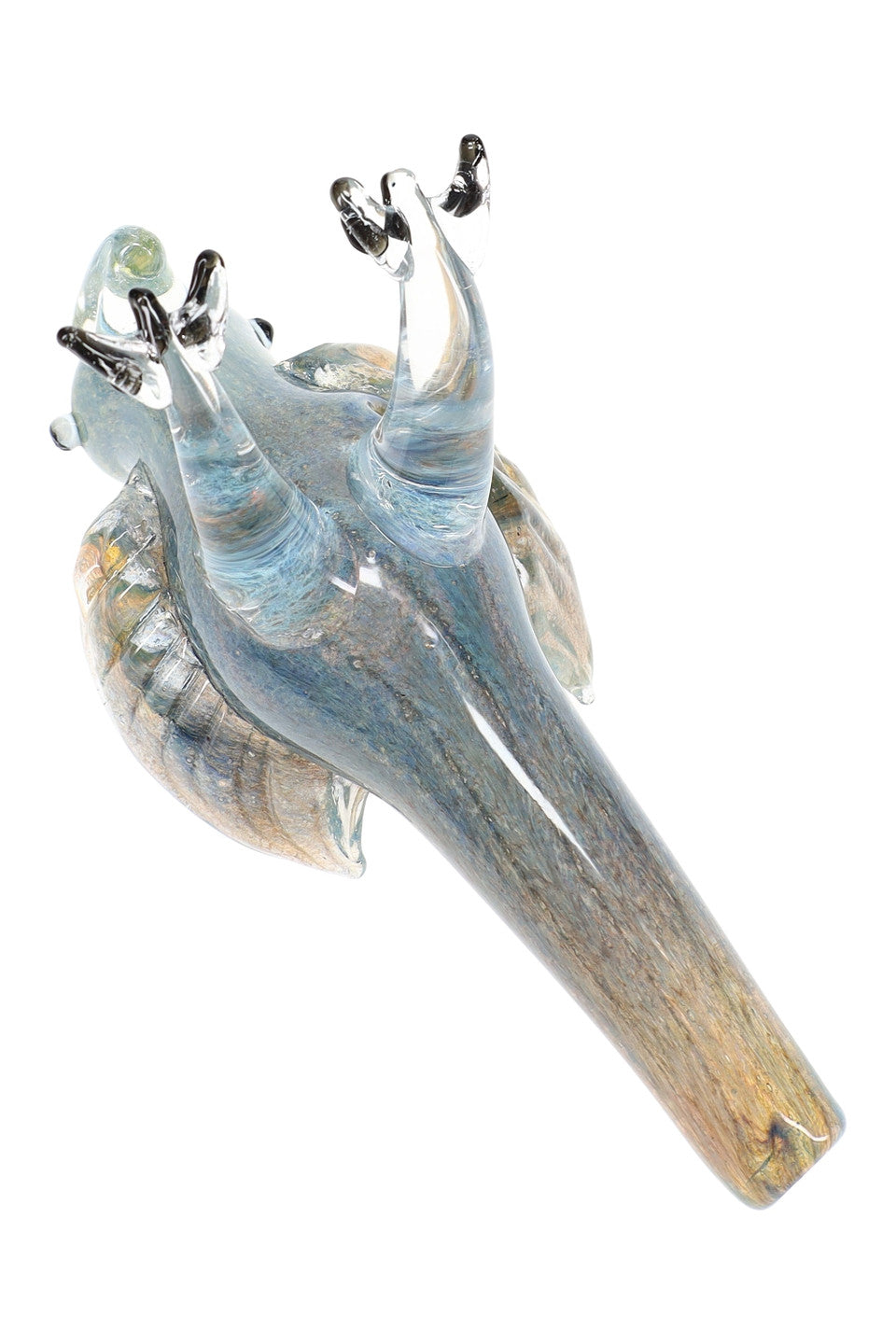 5.5" Silver Fumed Color-Changing Glass Bird Pipe