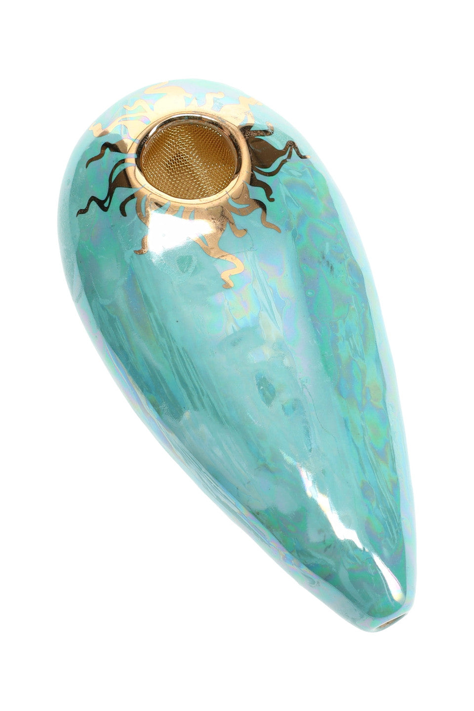 Ancient Creations US Made 4" Oval Ceramic Hand Pipe