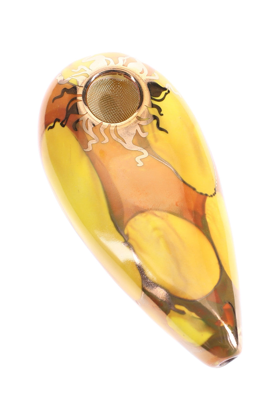 Ancient Creations US Made 4" Oval Ceramic Hand Pipe